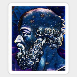 Eratosthenes of Cyrene Dark Night Portrait | Eratosthenes of Cyrene Artwork 5 Sticker